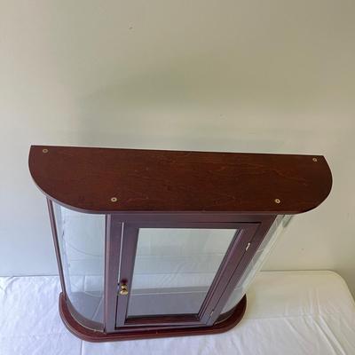 Glass & Wooden Curio Two Shelf Cabinet (G-MG)