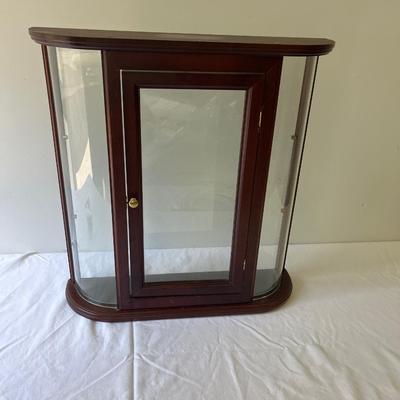 Glass & Wooden Curio Two Shelf Cabinet (G-MG)