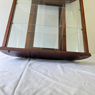 Glass & Wooden Curio Two Shelf Cabinet (G-MG)