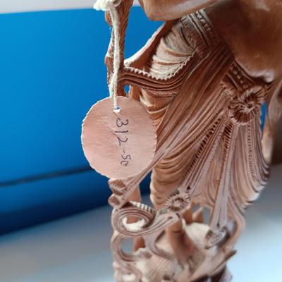 HAND CARVED HINDU LORD KRISHNA, REPRESENTING LOVE, COMPASSION AND WISDOM