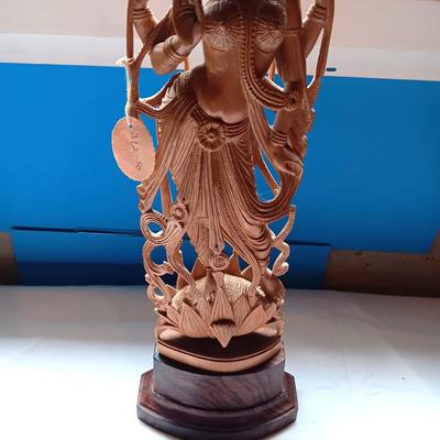 HAND CARVED HINDU LORD KRISHNA, REPRESENTING LOVE, COMPASSION AND WISDOM