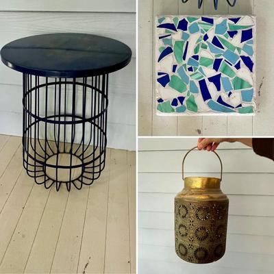 Steel Table/Plant Stand, Moroccan Lantern & More (SR-RG)