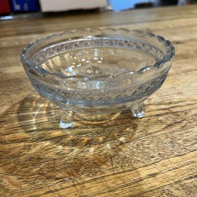 Footed Berry Bowls EAPG By Indiana Glass Co Set of 10 (K)