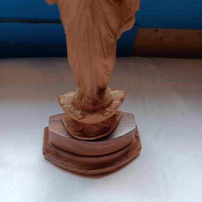 HAND CARVED HINDU GODDESSES SARASWATI & LAKSHMI