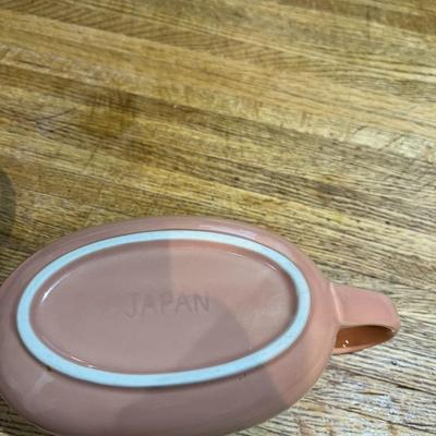 Nancy Calhoun Peach Gravy Boat and Underplate 2pc (K)