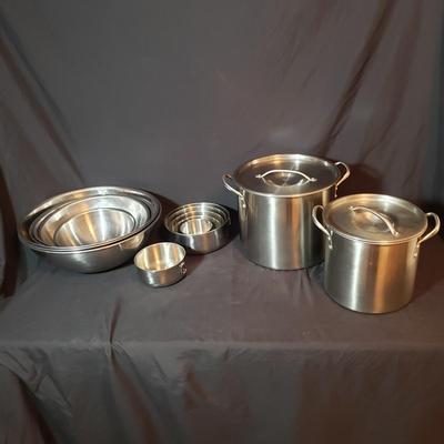 Stainless Steel Mixing Bowls and Stock Pots (K-KD)
