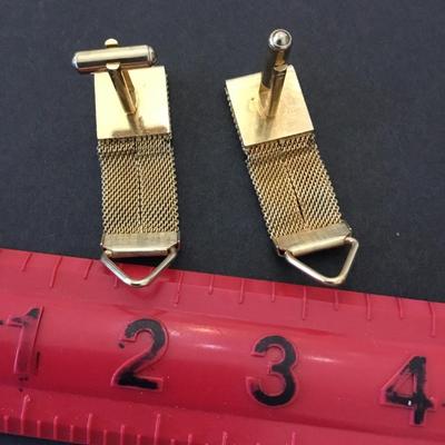 Very nice men’s gold tone cufflinks vintage excellent condition