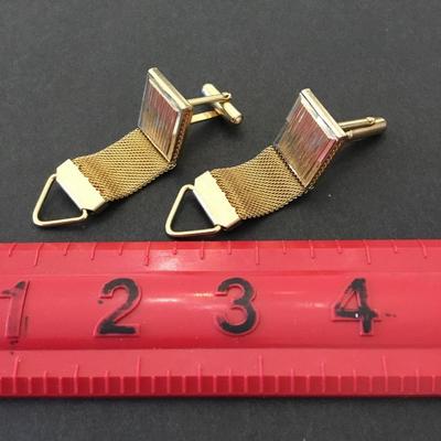 Very nice men’s gold tone cufflinks vintage excellent condition