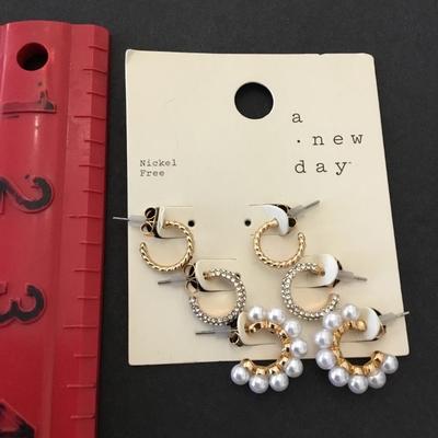 Cute A new day hoop, earring set