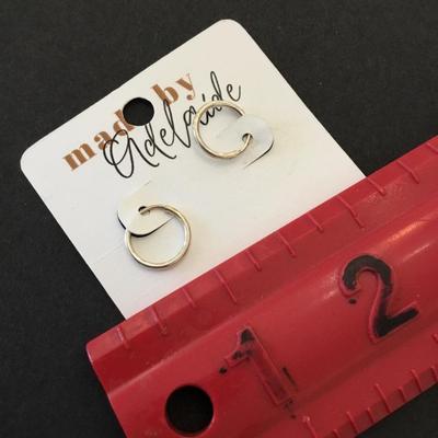 Sterling silver hoop, earrings