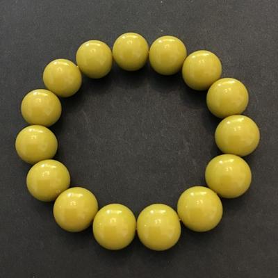 Cute olive green beaded stretch bracelet