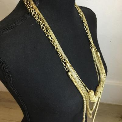 Beautiful, gold, toned statement, necklace