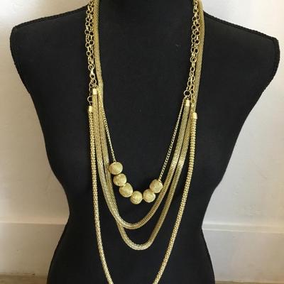 Beautiful, gold, toned statement, necklace