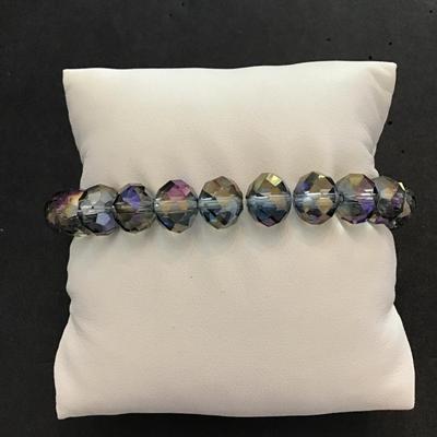 Crystal beaded stretch bracelet