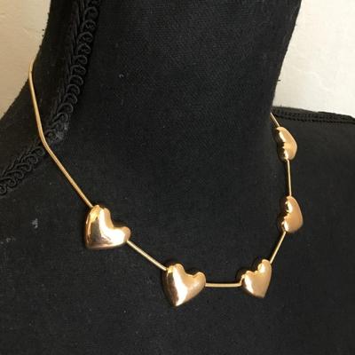 Cute heart necklace has some discoloration