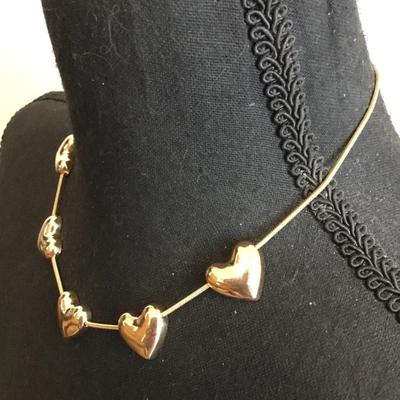 Cute heart necklace has some discoloration