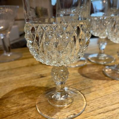 Diamond Point Water Goblets Set of 6 (K)