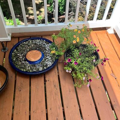 Cobalt Blue Glazed Pots With Plants & More (SR-RG)