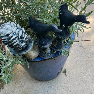 Cobalt Blue Glazed Pots With Plants & More (SR-RG)