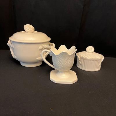 Leedsware Creamware Pottery Dishes (DR-MG)