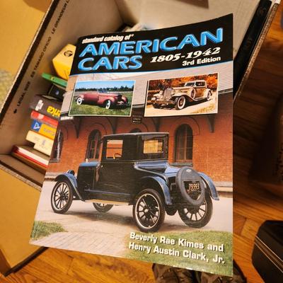 Box lot of Cars Books Paper Maps The Packard Story