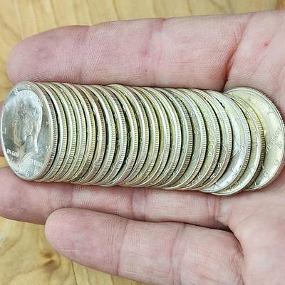 40 1964 Silver Kenndey Half Dollars .50 Silver Coin lot 338