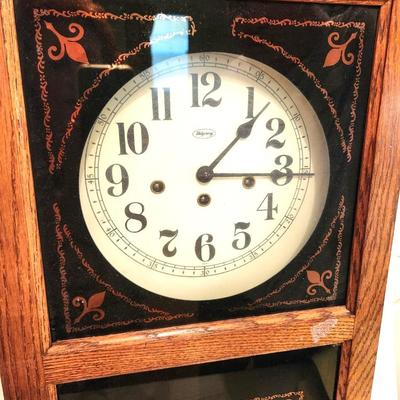 Lot #87 Ridgeway Wall Clock - Oak Finish