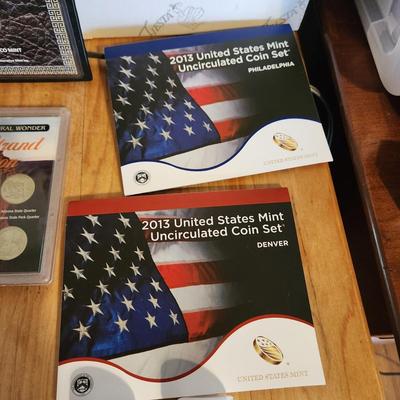 Lot of Collectable United State Coins Sets Buffalo Nickel ,Quarters, Mint UNC Sets