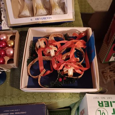 LARGE ASSORTMENT OF GLASS ORNAMENTS, CANDOLIERS AND MORE
