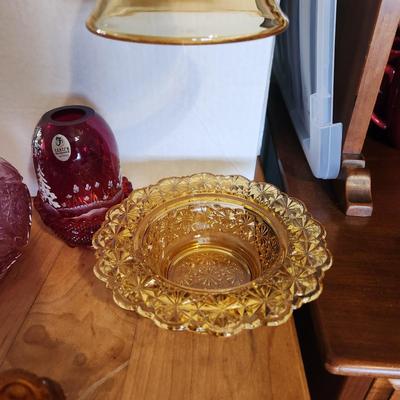 Collectible Lot of Colorful Glass Fenton, Eagle Bell