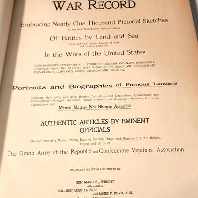 Lot #92 Illustrated Record of the War Between the States - 1898, Fully Illustrated