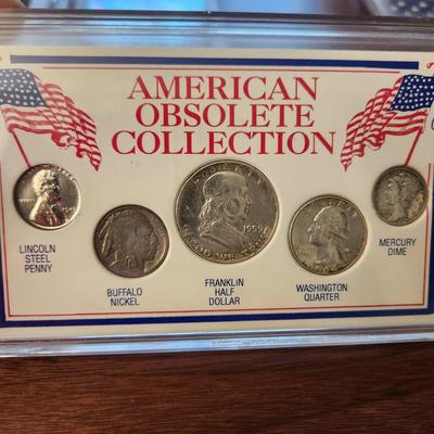 Lot of United States Collectible Coins Silver Nickels ,Dimes, Quarters, Franklin Kennedy half Dollar