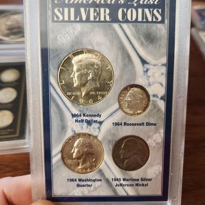 Lot of United States Collectible Coins Silver Nickels ,Dimes, Quarters, Franklin Kennedy half Dollar