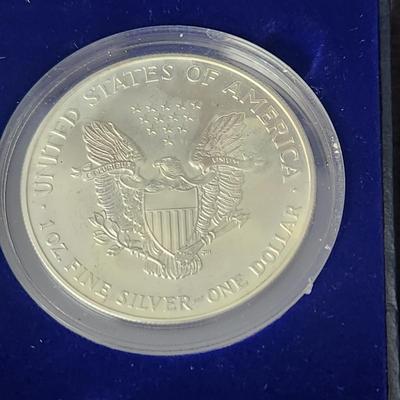 3 American Eagle Silver Dollar Coins 1 oz. Fine Silver
