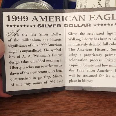 3 American Eagle Silver Dollar Coins 1 oz. Fine Silver