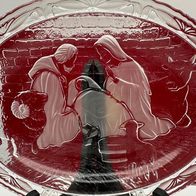 Mikasa Nativity Frosted Oval Platter