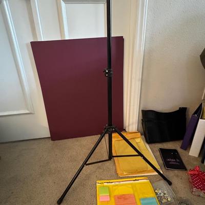 Office supplies with a tripod.