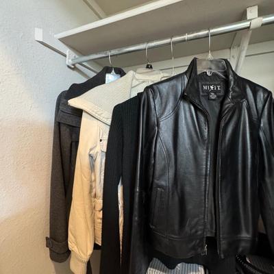 Sweatshirts and jackets sizes, Small medium, and large.