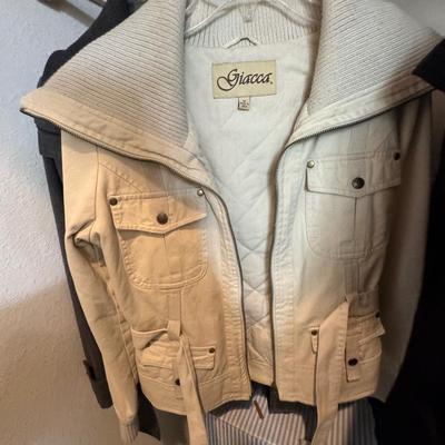 Sweatshirts and jackets sizes, Small medium, and large.