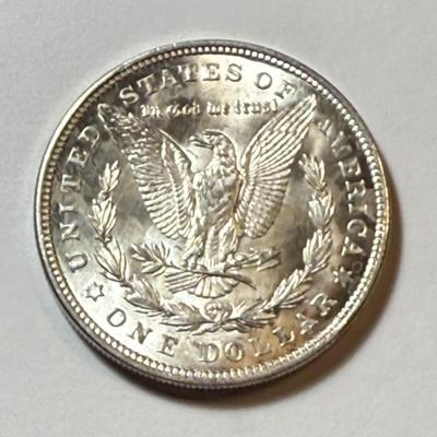 1921-P UNCIRCULATED CONDITION MORGAN SILVER DOLLAR COIN #1 AS PICTURED.
