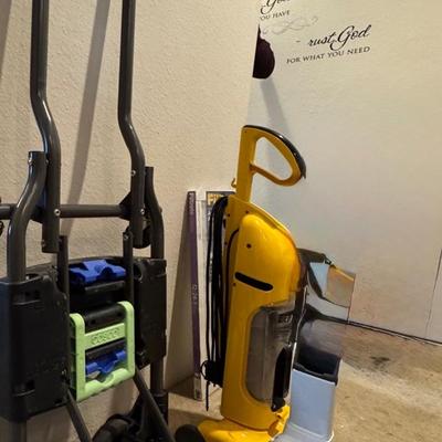 Shifter Multi-Position Folding Hand Truck and Cart. Two vacuum cleaners and More.