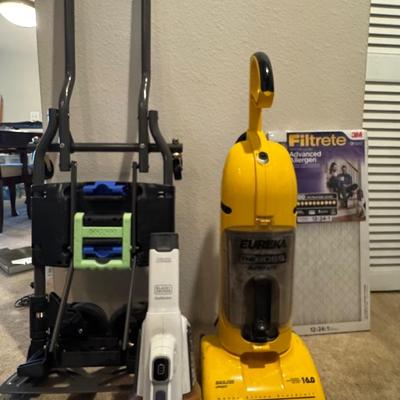Shifter Multi-Position Folding Hand Truck and Cart. Two vacuum cleaners and More.