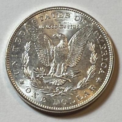 1887-P UNCIRCULATED CONDITION MORGAN SILVER DOLLAR COIN #6 AS PICTURED.