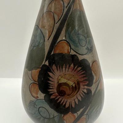 Mexican Hand Painted Pottery Vase