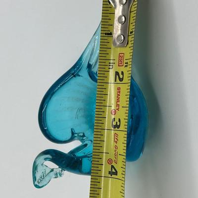 Vintage Aqua Blue Art Glass Nesting Swans Trinket Dishes Set of 3