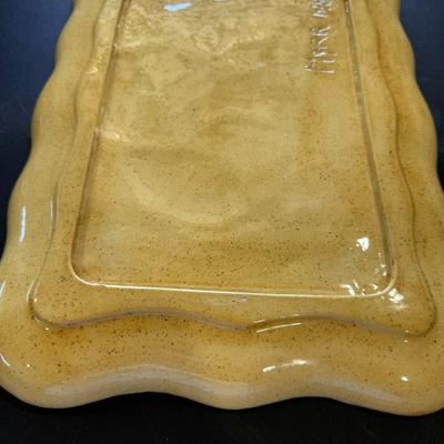 Studio art pottery turkey platter