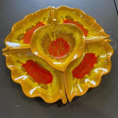 California Pottery Lazy Susan serving set