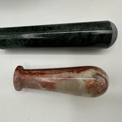 Stone Mortar & Pestle Sets – Green Marble & Multicolor Onyx