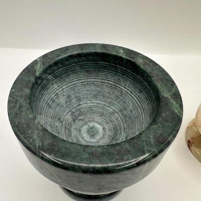 Stone Mortar & Pestle Sets – Green Marble & Multicolor Onyx
