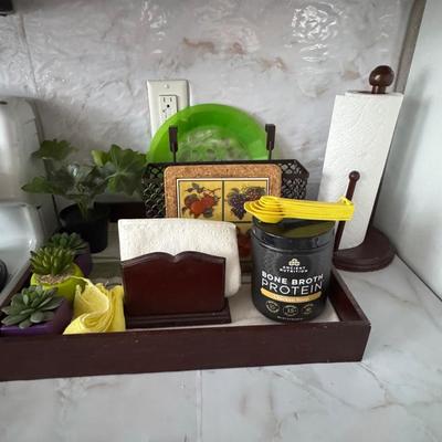 Kitchen, decor and items.